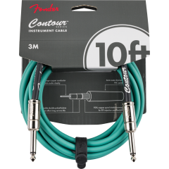 Fender Contour Instrument Cable, Sherwood Green, 10'