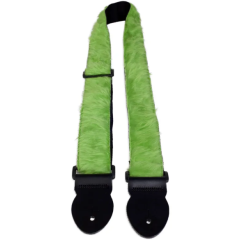 LeatherGraft Fun Fur Green Guitar Strap