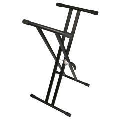 TGI Double Braced Keyboard Stand in Black 